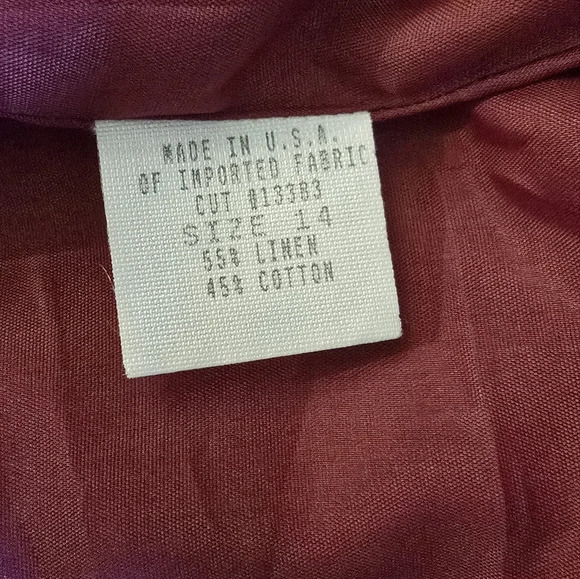 Breeches Linen Blend Vintage Multicolor Floral Wrap Skirt Size-14 - Picture 8 of 9